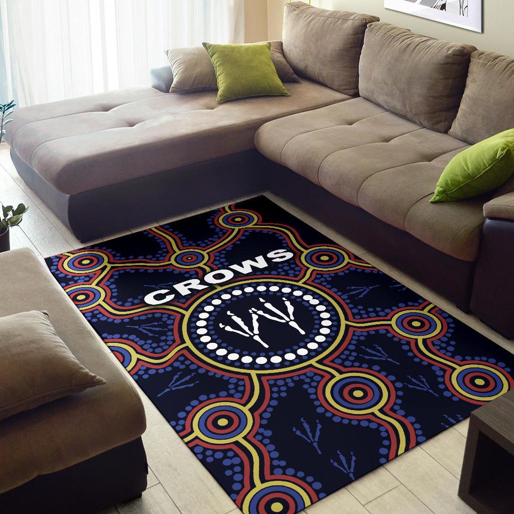 Adelaide Area Rug Indigenous Crows Footprint - Vibe Hoodie Shop