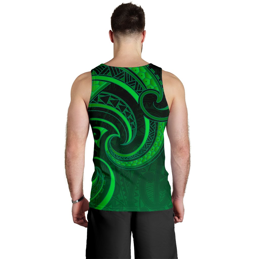 New Zealand Maori Mangopare Men Tank Top Polynesian - Green - Vibe Hoodie Shop