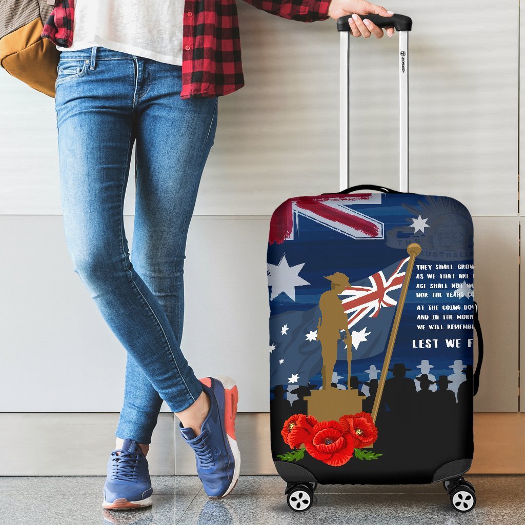 ANZAC Luggage Covers - Always Remember Australian ANZAC Day - Vibe Hoodie Shop