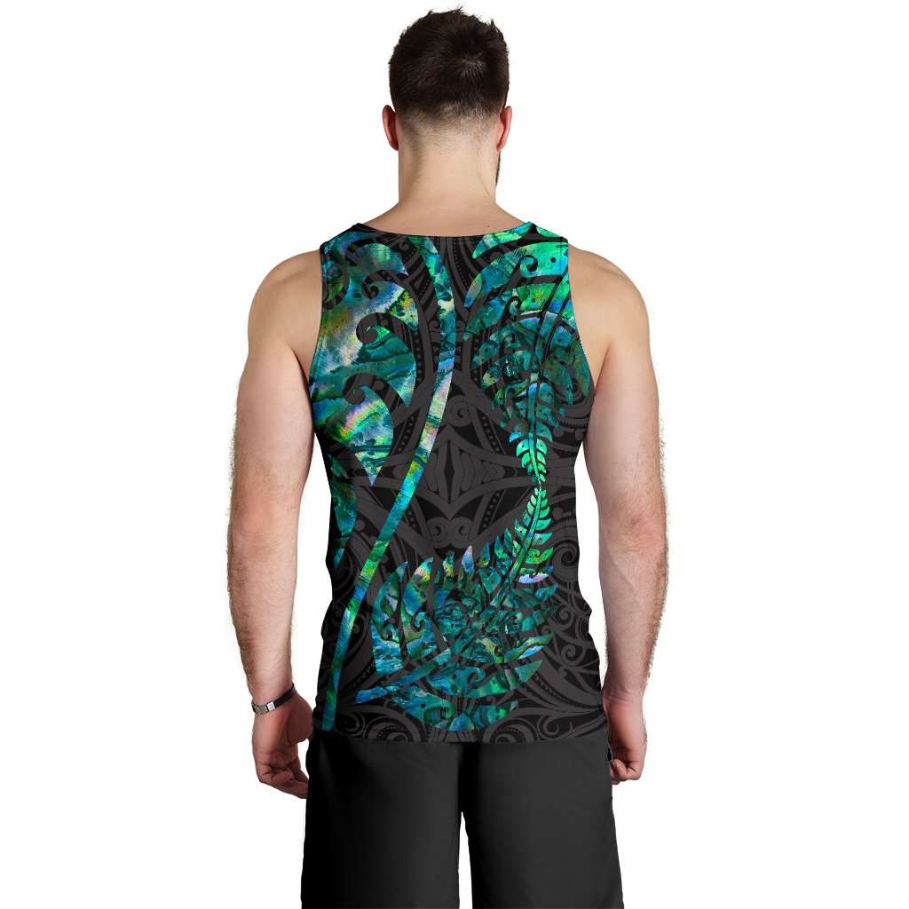 Aotearoa Maori Men Tank Top Silver Fern Koru Vibes - Vibe Hoodie Shop