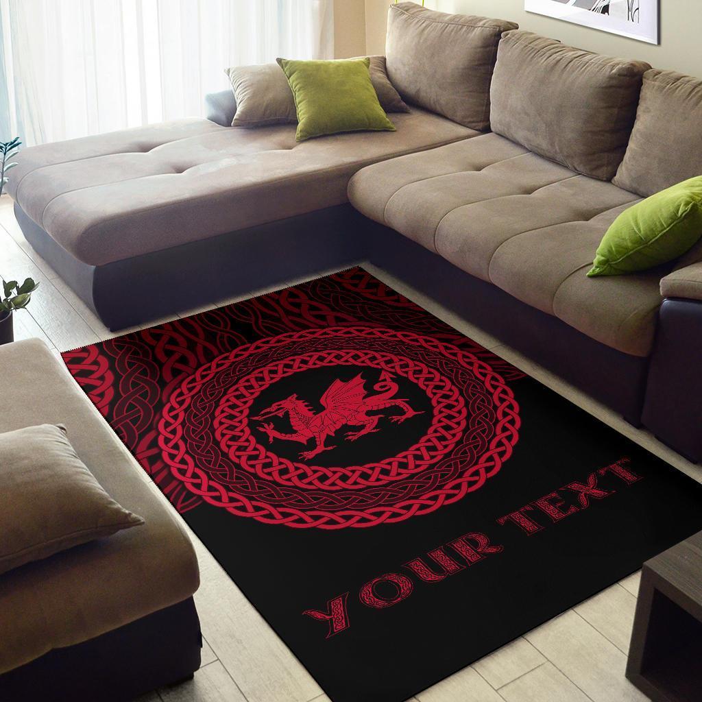 Wales Celtic Personalised Area Rug - Celtic Pride - Vibe Hoodie Shop