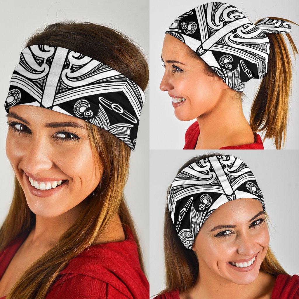 New Zealand Maori Koru Bandana 3 Pack - White - Vibe Hoodie Shop