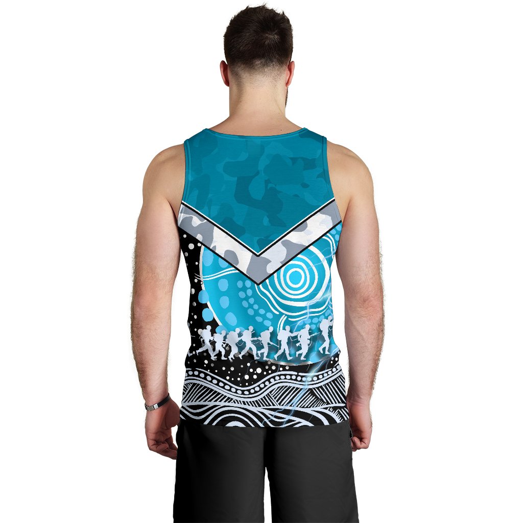 Power ANZAC Day Men Tank Top Port Adelaide Lighting - Vibe Hoodie Shop