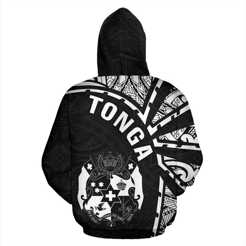 Zip Up Hoodie Tonga Polynesia - Tornado Style White - Vibe Hoodie Shop