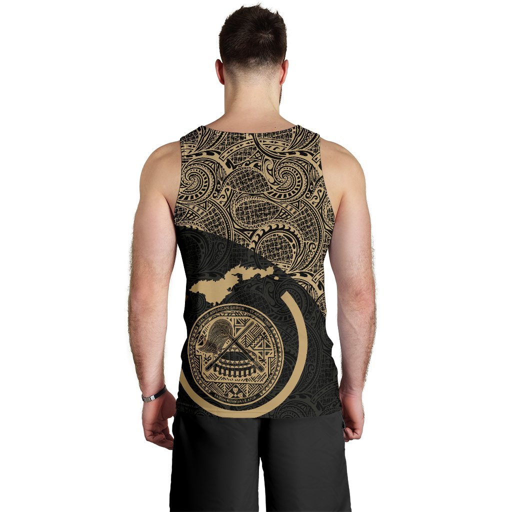 Map American Samoa Men's Tank Top Polynesian - Vibe Hoodie Shop