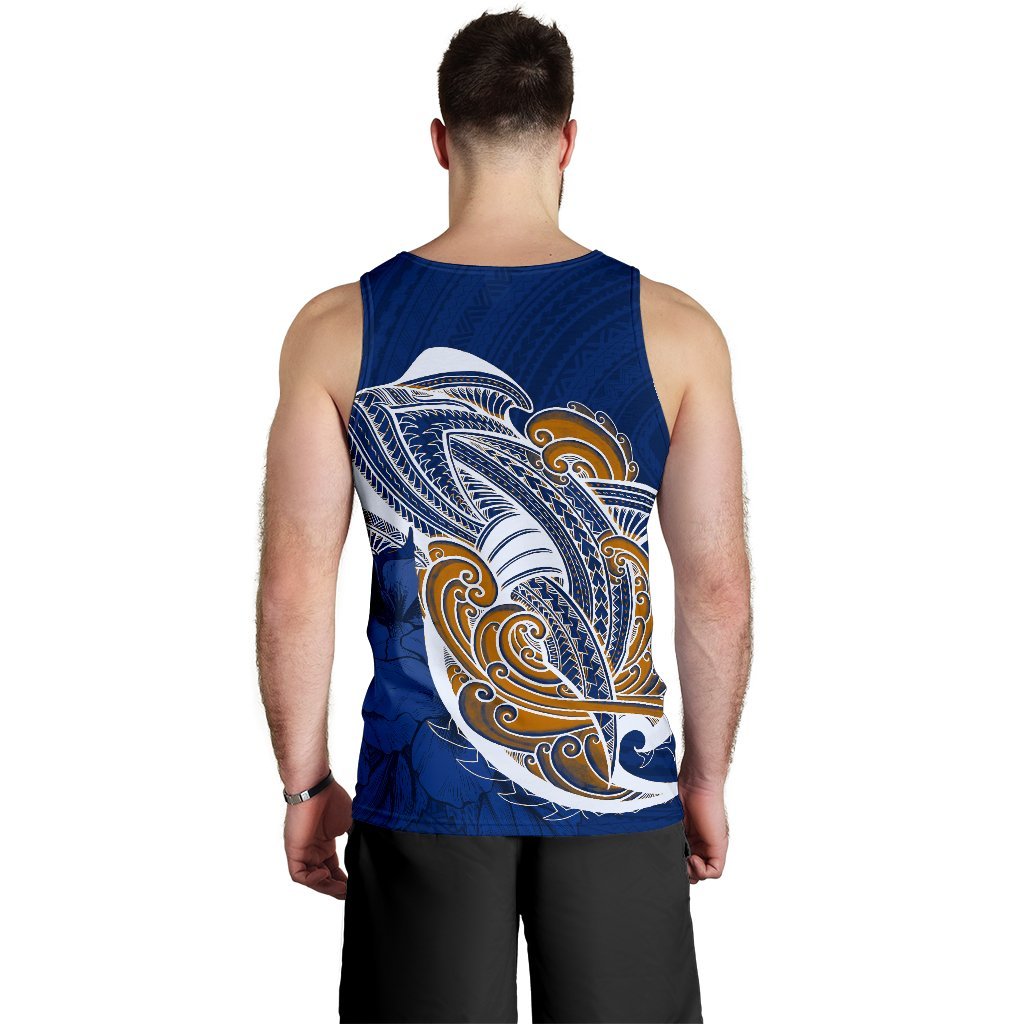 Marshall Islands Men's Tank Top Shark Coat Of Arms - Vibe Hoodie Shop