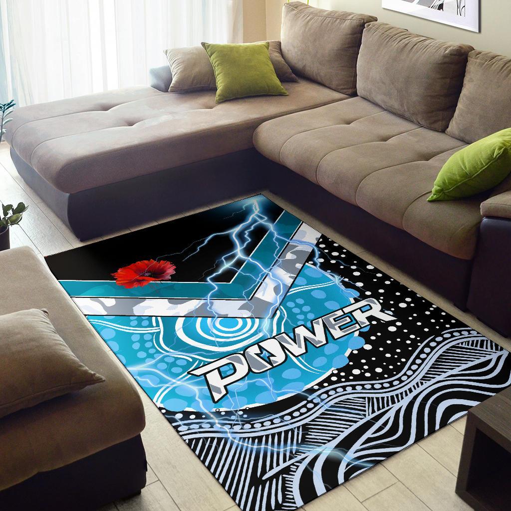 Power ANZAC Day Area Rug Port Adelaide Lighting - Vibe Hoodie Shop