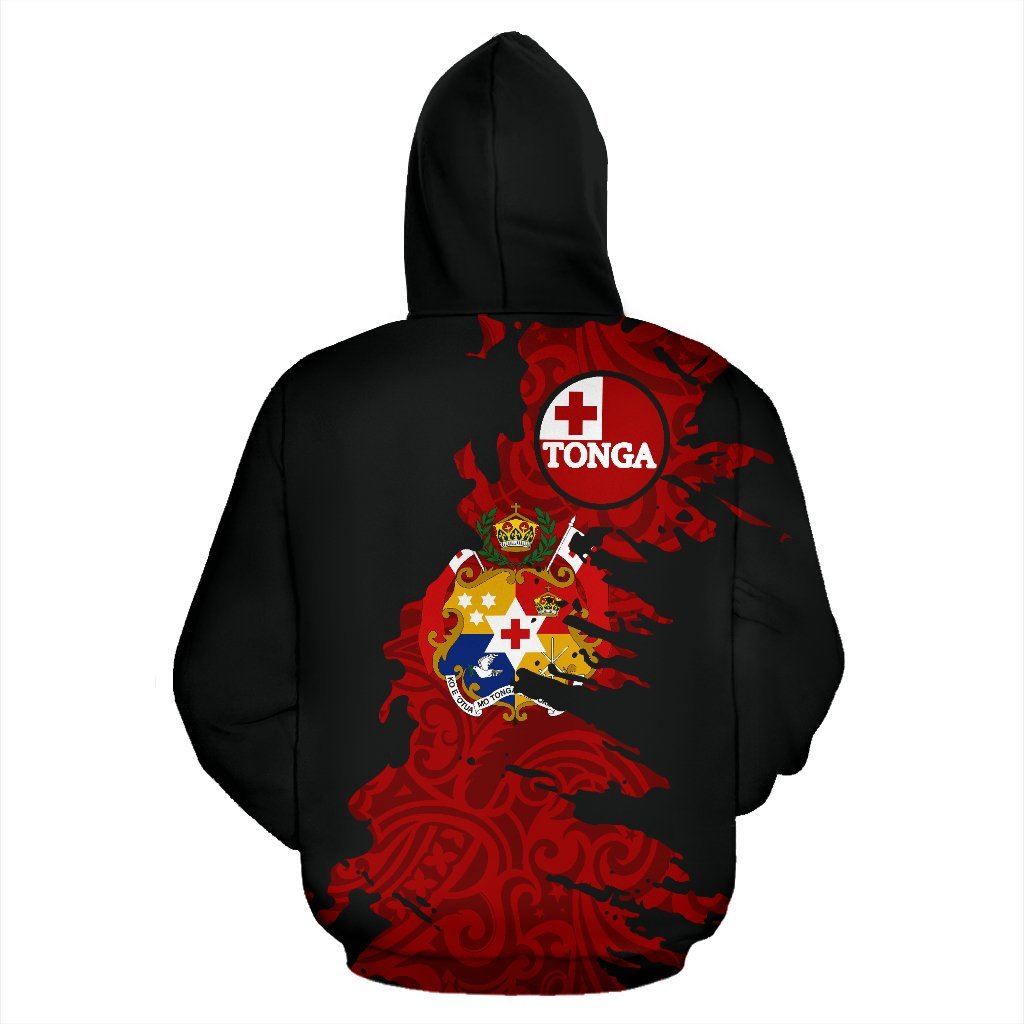 Zip Up Hoodie Tonga Painting Polynesian Zip Up Hoodie - Vibe Hoodie Shop