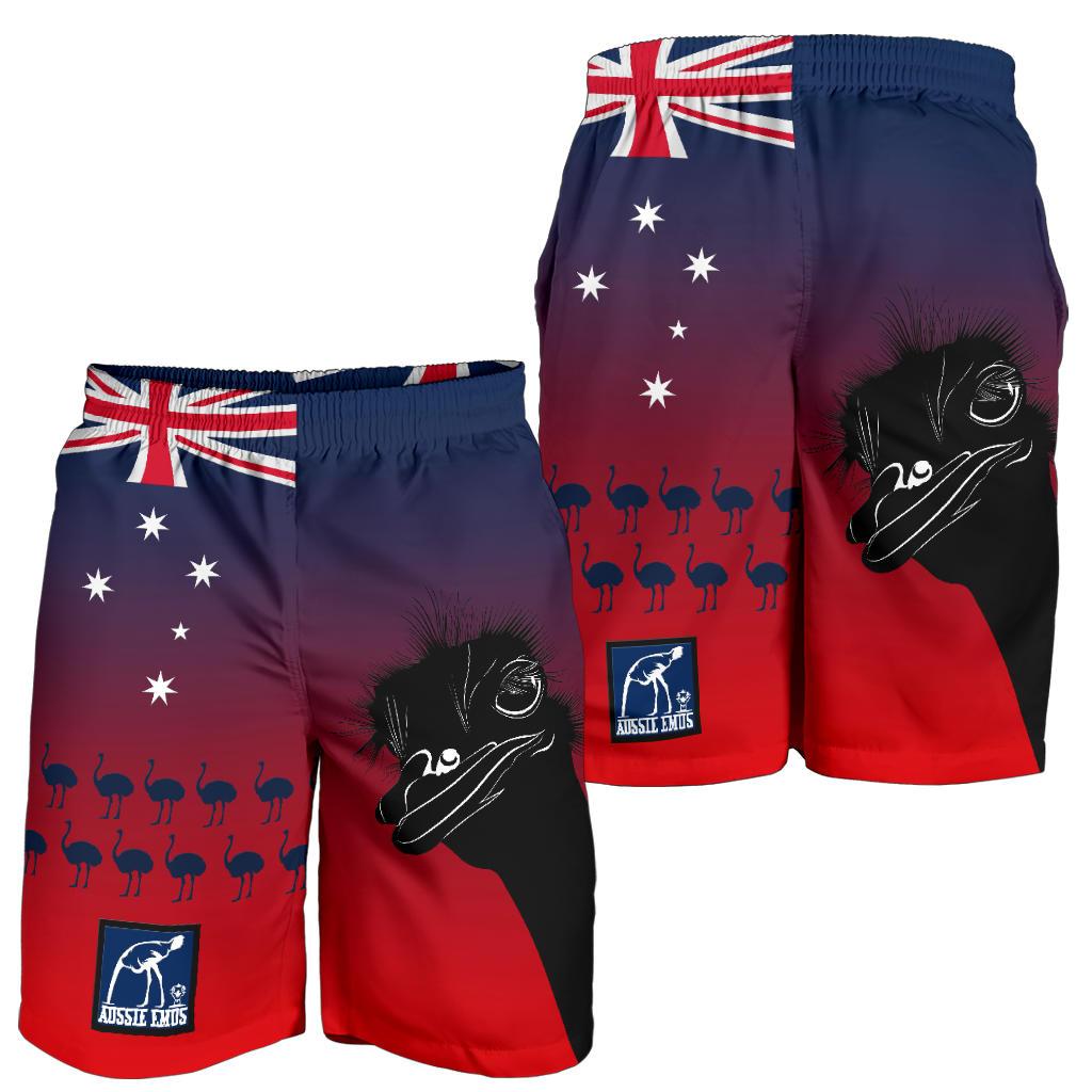 Short - Emus Short Aus Flag Southern Cross Australia - Men - Vibe Hoodie Shop