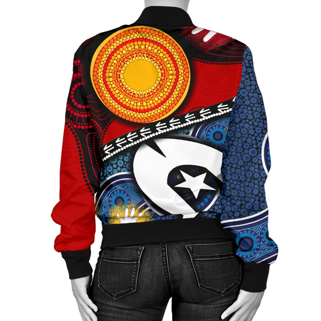 Bomber Jacket - Australian NAIDOC Aboriginal and Torres Strait Islands Flags - Vibe Hoodie Shop