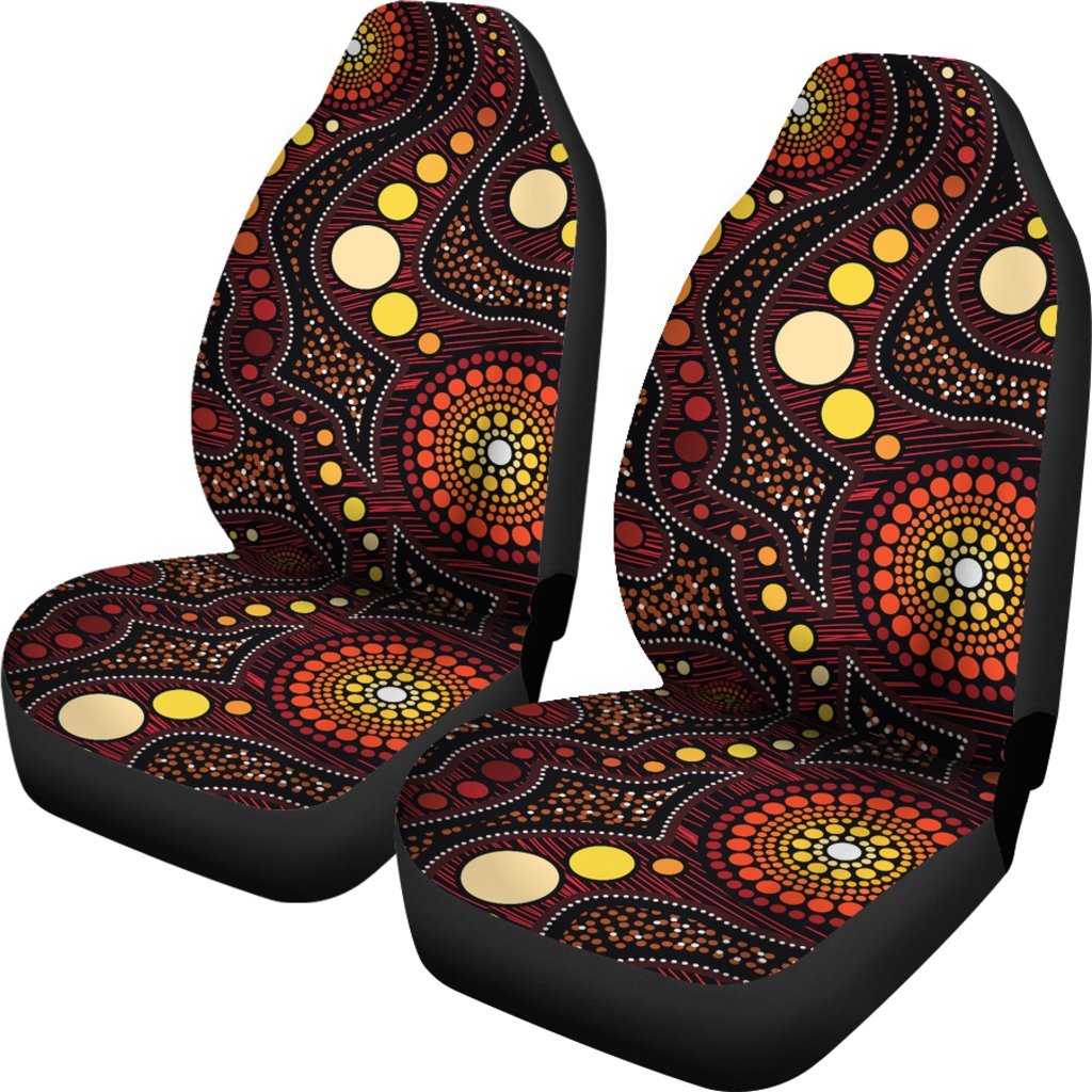 Aboriginal Car Seat Covers - Aboriginal Art Ver01 - Vibe Hoodie Shop