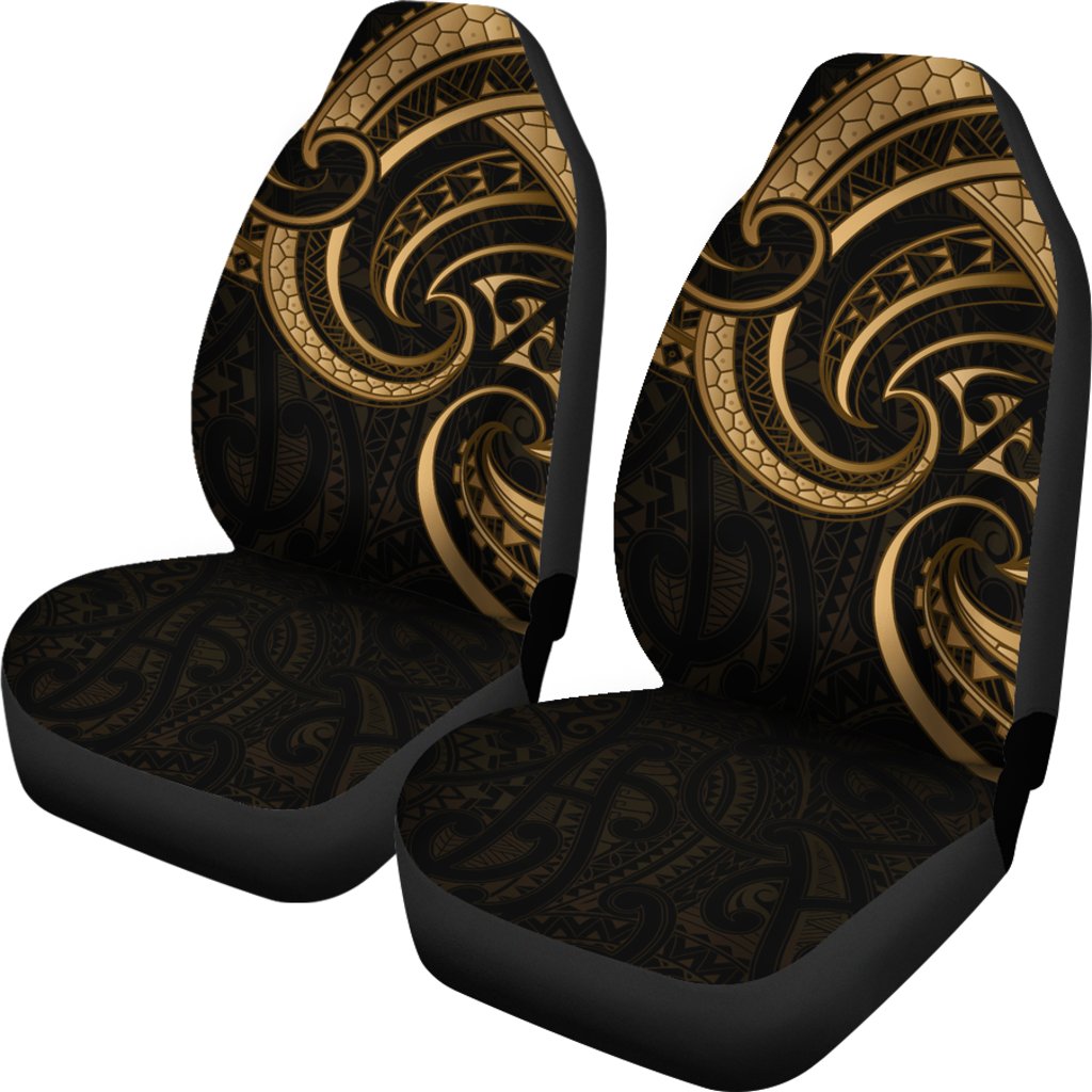 New Zealand Maori Mangopare Car Seat Covers Polynesian - Gold - Vibe Hoodie Shop