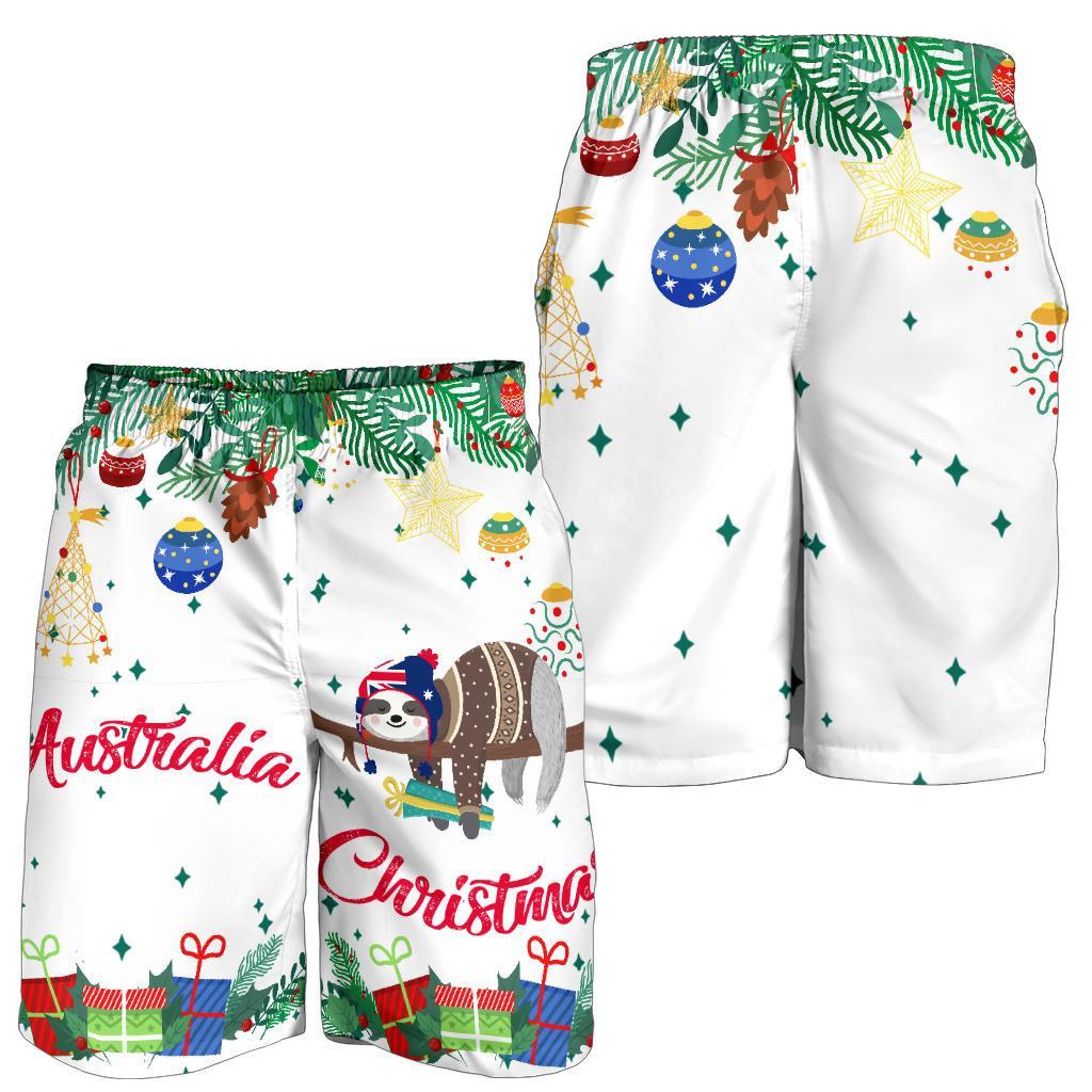 Australia Christmas Men's Shorts White - Merry Christmas - Vibe Hoodie Shop