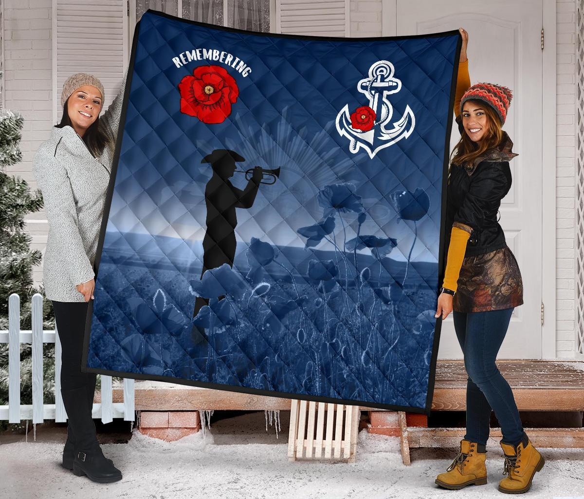 Australia Navy ANZAC Premium Quilt - Remembering Our Heroes - Vibe Hoodie Shop