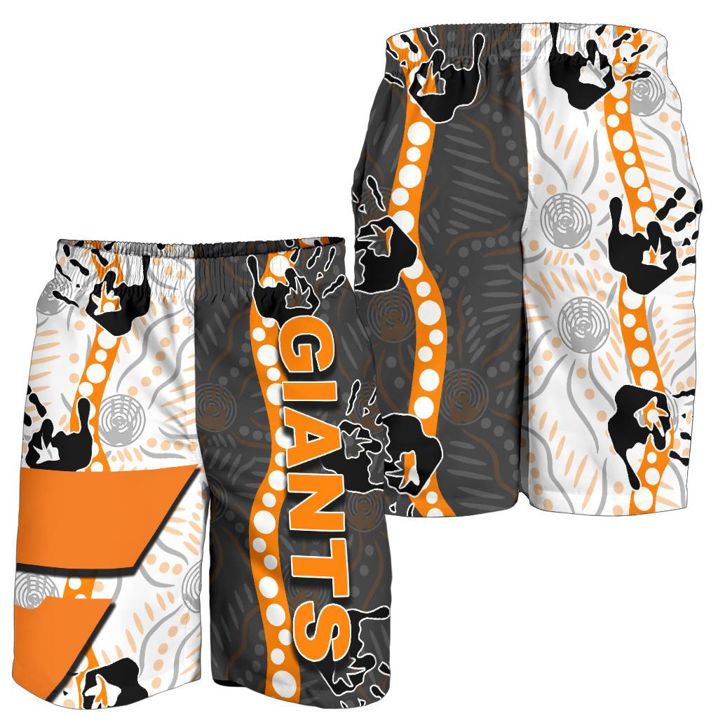 GWS Giants All Over Print Men's Shorts Aboriginal - Vibe Hoodie Shop