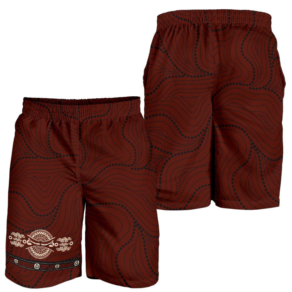 Shorts - Aboriginal Patterns Short Didgeridoo Australia - Men - Vibe Hoodie Shop