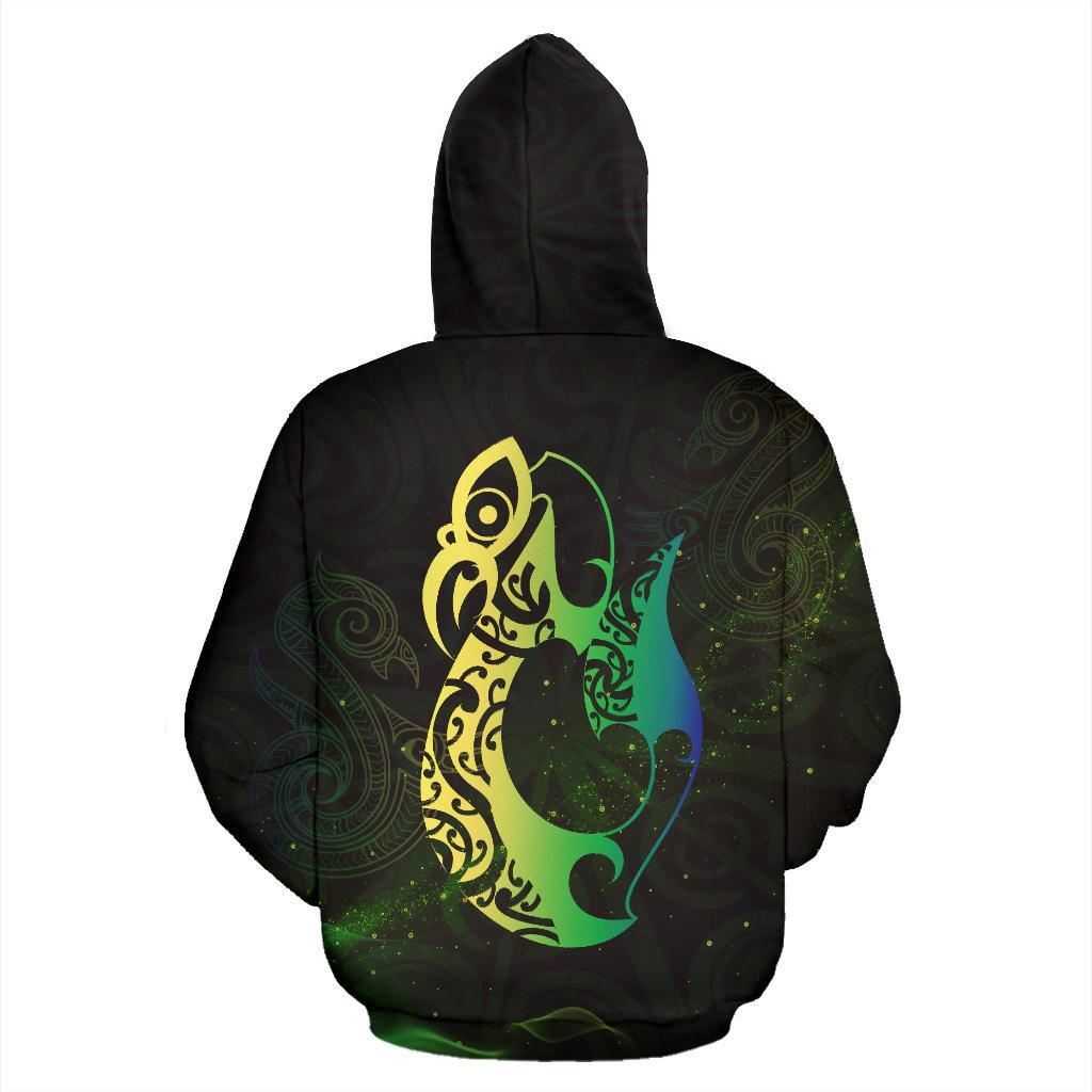 Light Maori Manaia New Zealand Hoodie - Green - Vibe Hoodie Shop