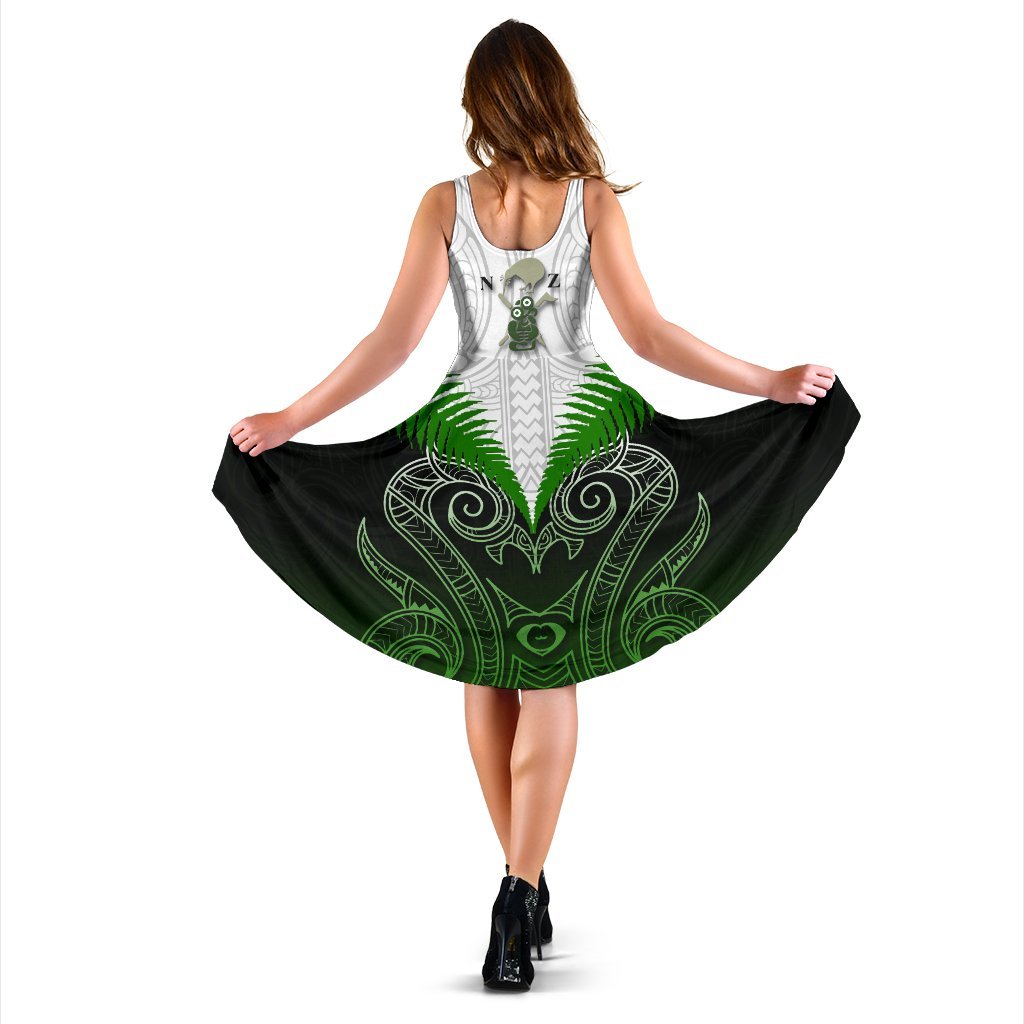 new-zealand-green-rugby-maori-manaia-women-midi-dress
