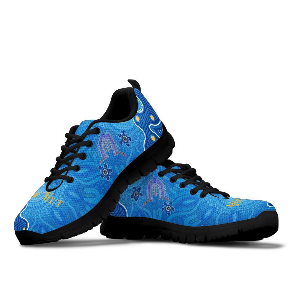 Torres Strait Personalised Sneakers - Dhari And Turtle - Vibe Hoodie Shop