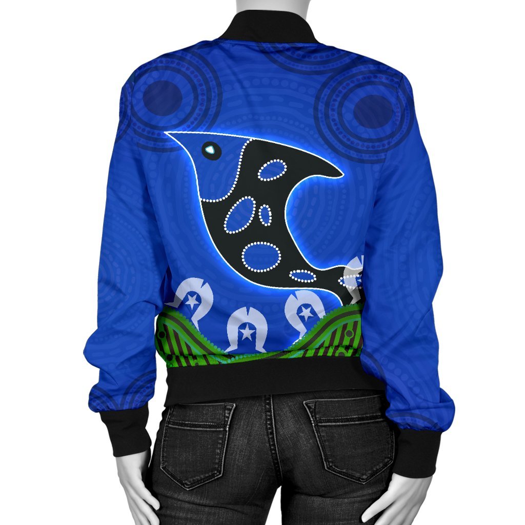 Women's Bomber Jacket - Torres Strait Dot Patterns - Vibe Hoodie Shop