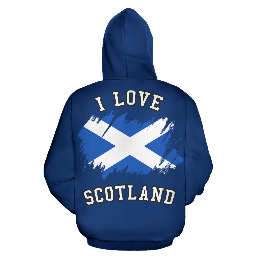 Scotland Flag And Lion All Over Zip - Up Hoodie - Vibe Hoodie Shop