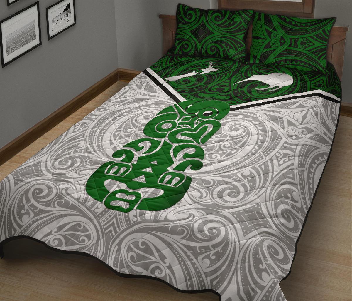 New Zealand Maori Rugby Quilt Bed Set Pride Version - White - Vibe Hoodie Shop