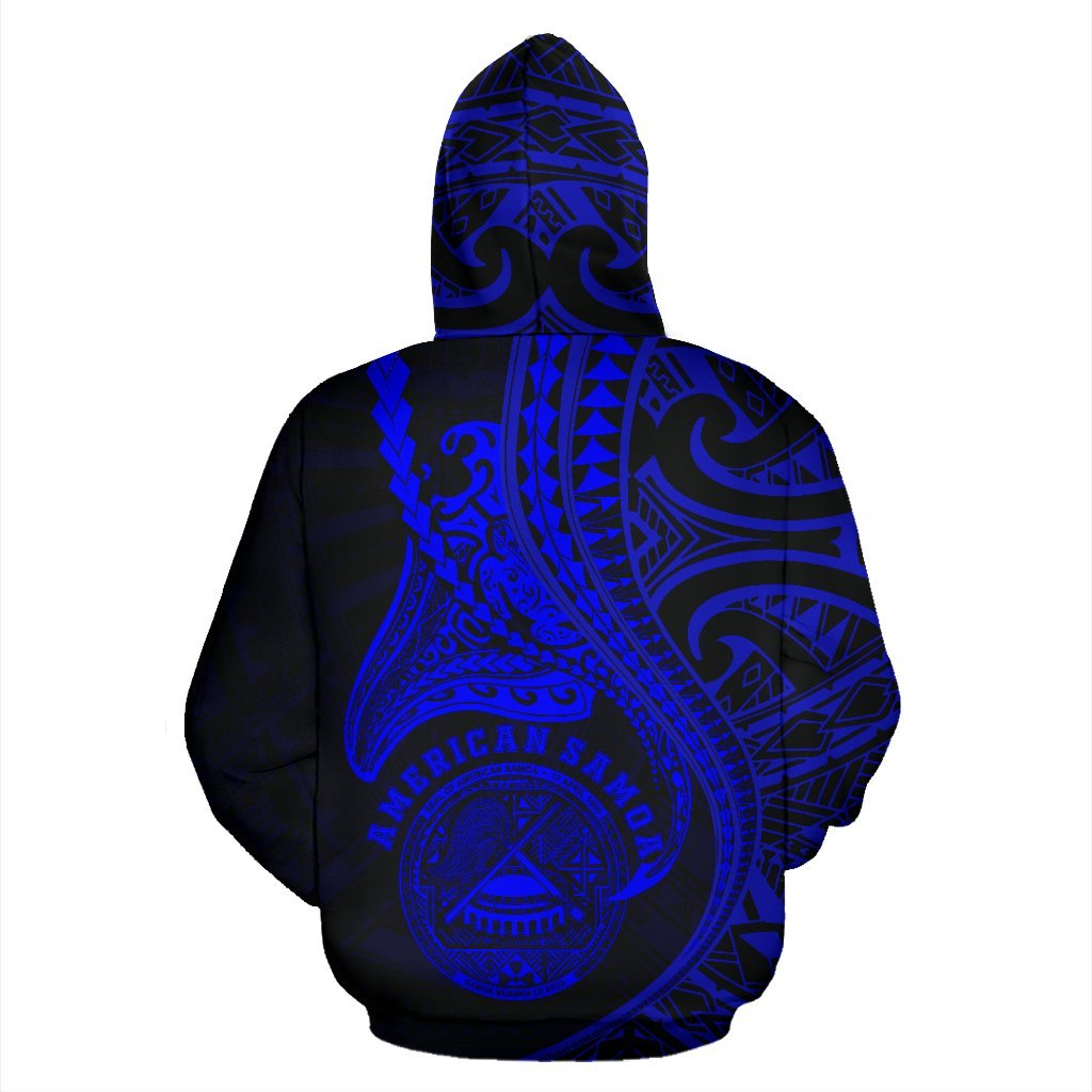 American Samoa Hoodie Kanaloa Tatau Gen As (Blue) (Zip) - Vibe Hoodie Shop