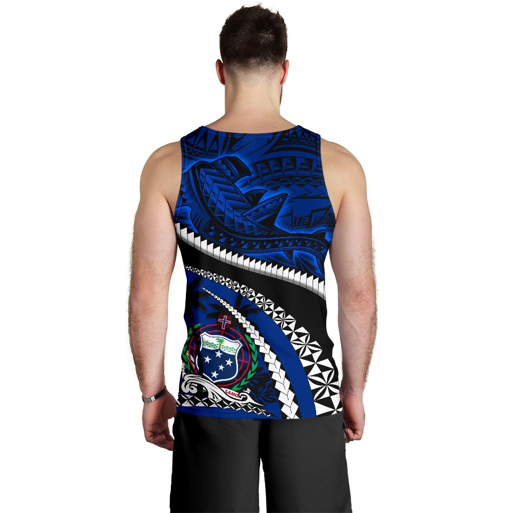 Samoa Men Tank Top Polynesian Shark Tattoo - Vibe Hoodie Shop