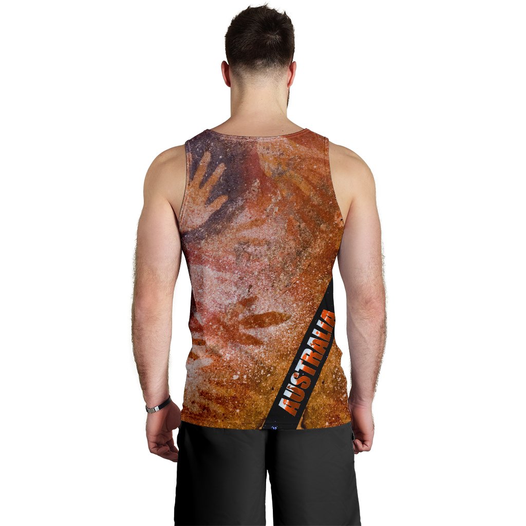 Men's Tank Top - Handprint with Kangaroo Logo - Vibe Hoodie Shop