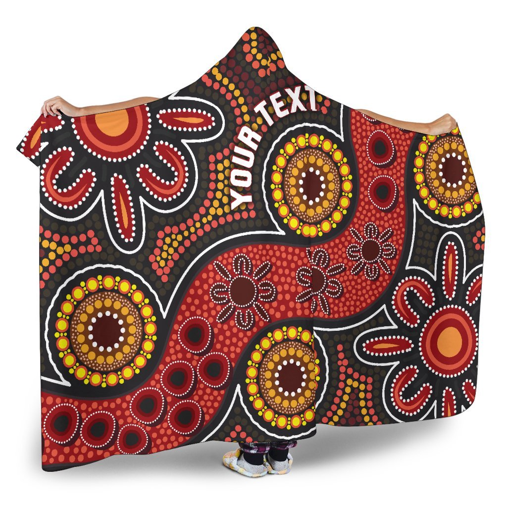 custom-aboriginal-hooded-blanket-indigenous-circle-dot-painting-style