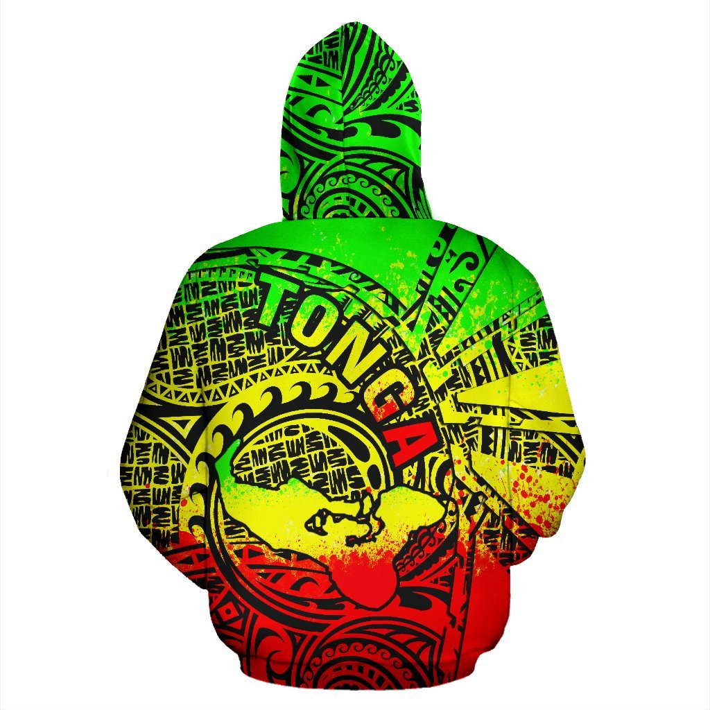 Zip Up Hoodie Tonga Polynesia - Tornado Style - Vibe Hoodie Shop