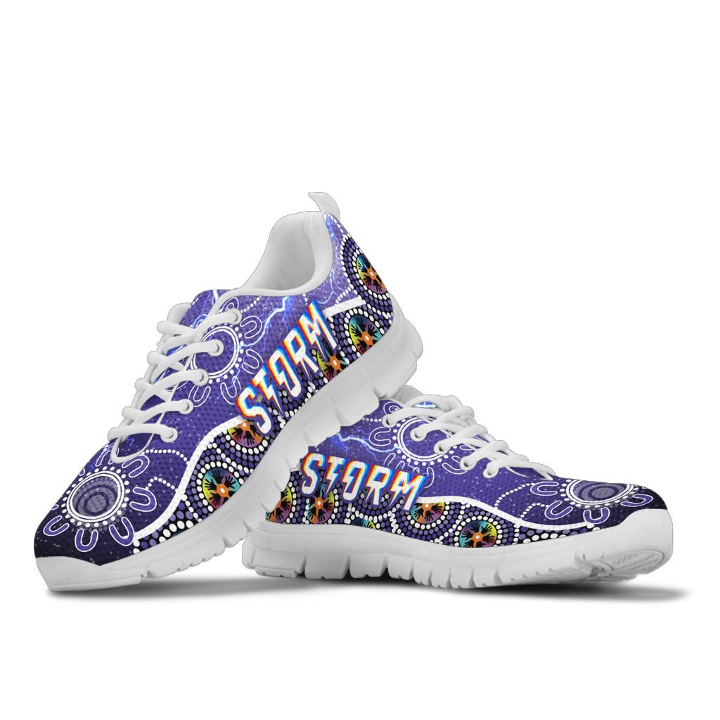 Melbourne Storm Sneakers Unique Indigenous - Vibe Hoodie Shop