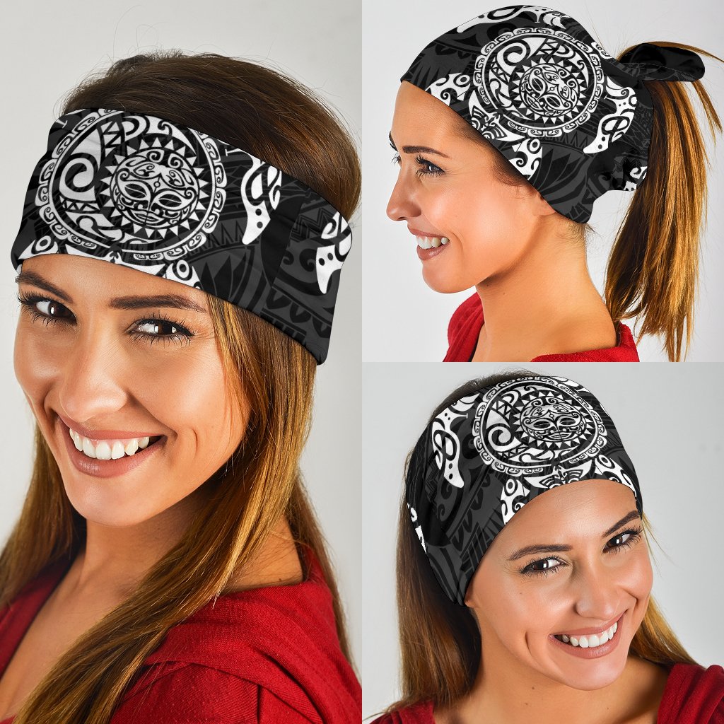 New Zealand Bandana, Maori Turtle Tattoo - White - Vibe Hoodie Shop