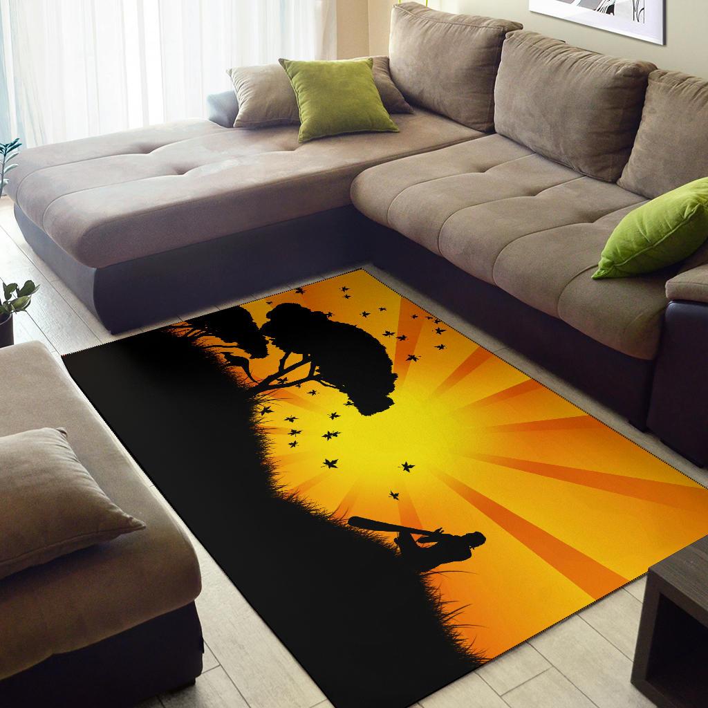 Area Rug - Didgeridoo Australia Aboriginal Rug Sunset Landscape Art - Vibe Hoodie Shop