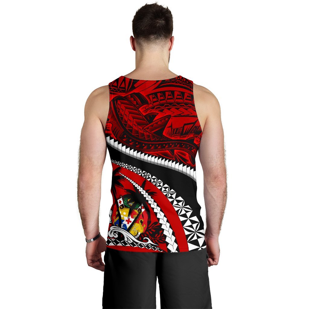 Tonga Polynesian Shark Tattoo Men's Tank Top - Vibe Hoodie Shop