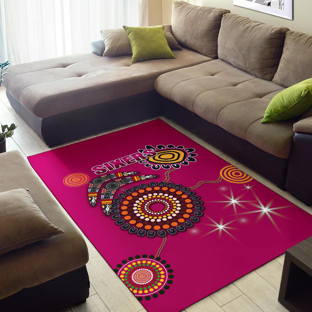 Sydney Area Rug Sixers Indigenous - Magenta - Vibe Hoodie Shop