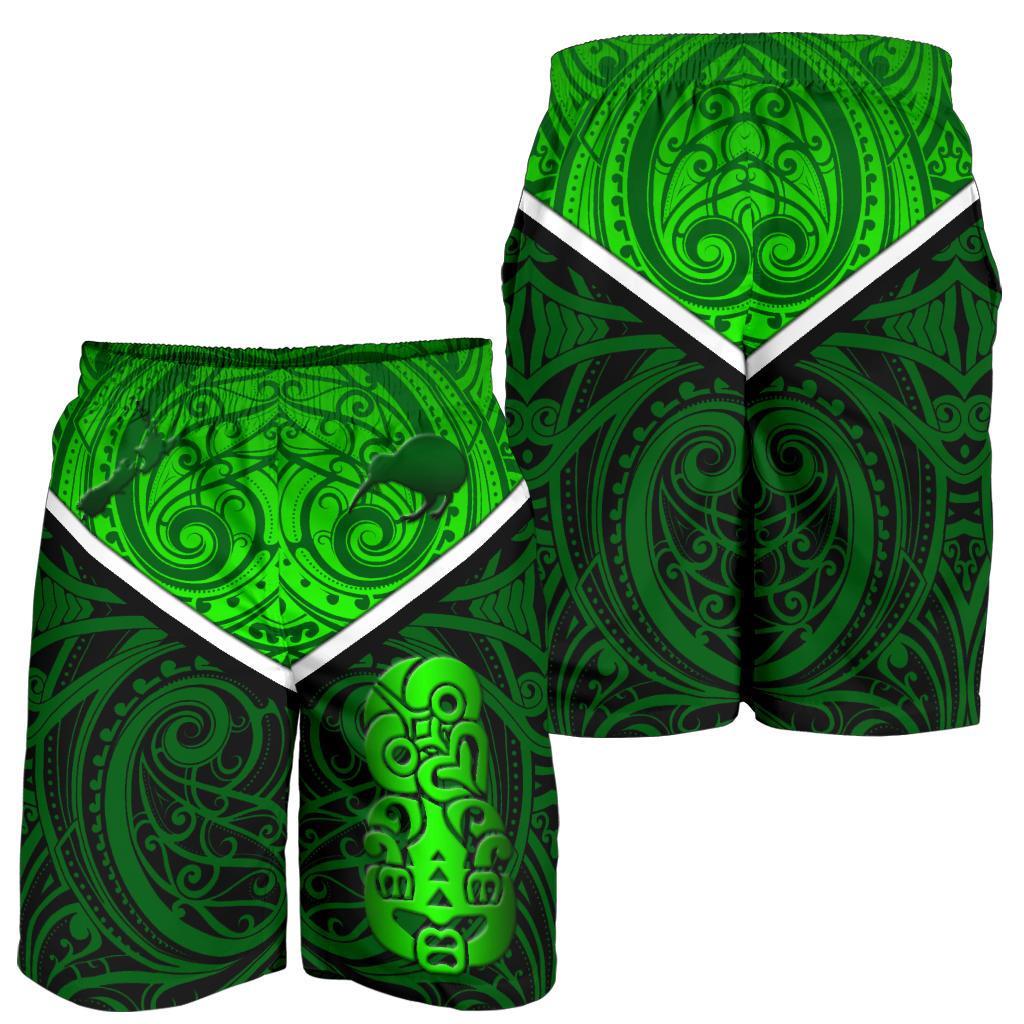 New Zealand Maori Rugby Men Shorts Pride Version - Green - Vibe Hoodie Shop