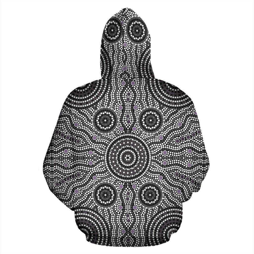 Aboriginal Hoodie, Circle Dot Painting Ver04 - Vibe Hoodie Shop