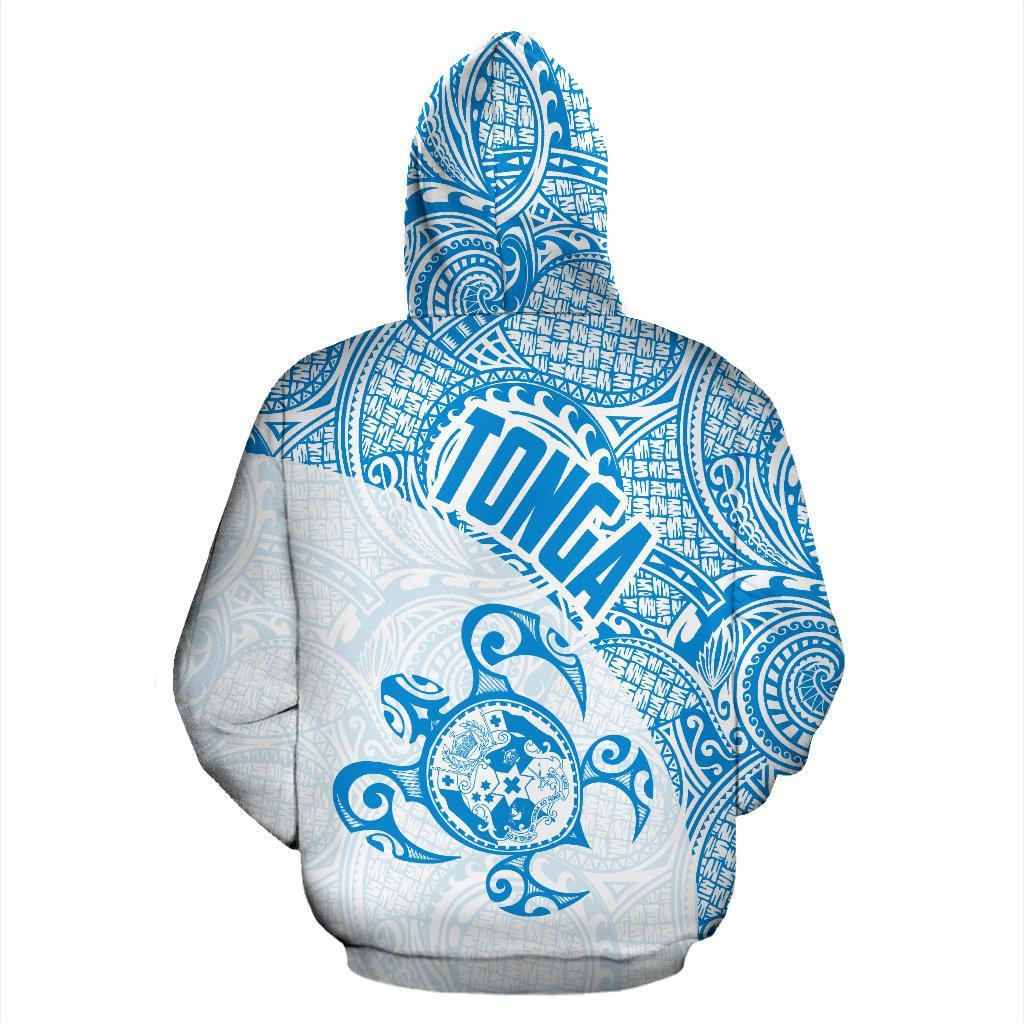 Zip Up Hoodie Tonga Coat Of Arms Turtle Polynesian Pattern 09 - Vibe Hoodie Shop