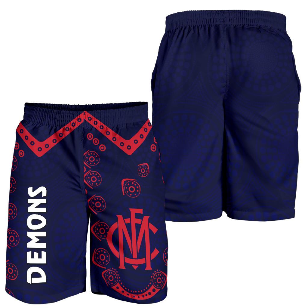 Melbourne Demons Indigenous Men Shorts Football - Vibe Hoodie Shop