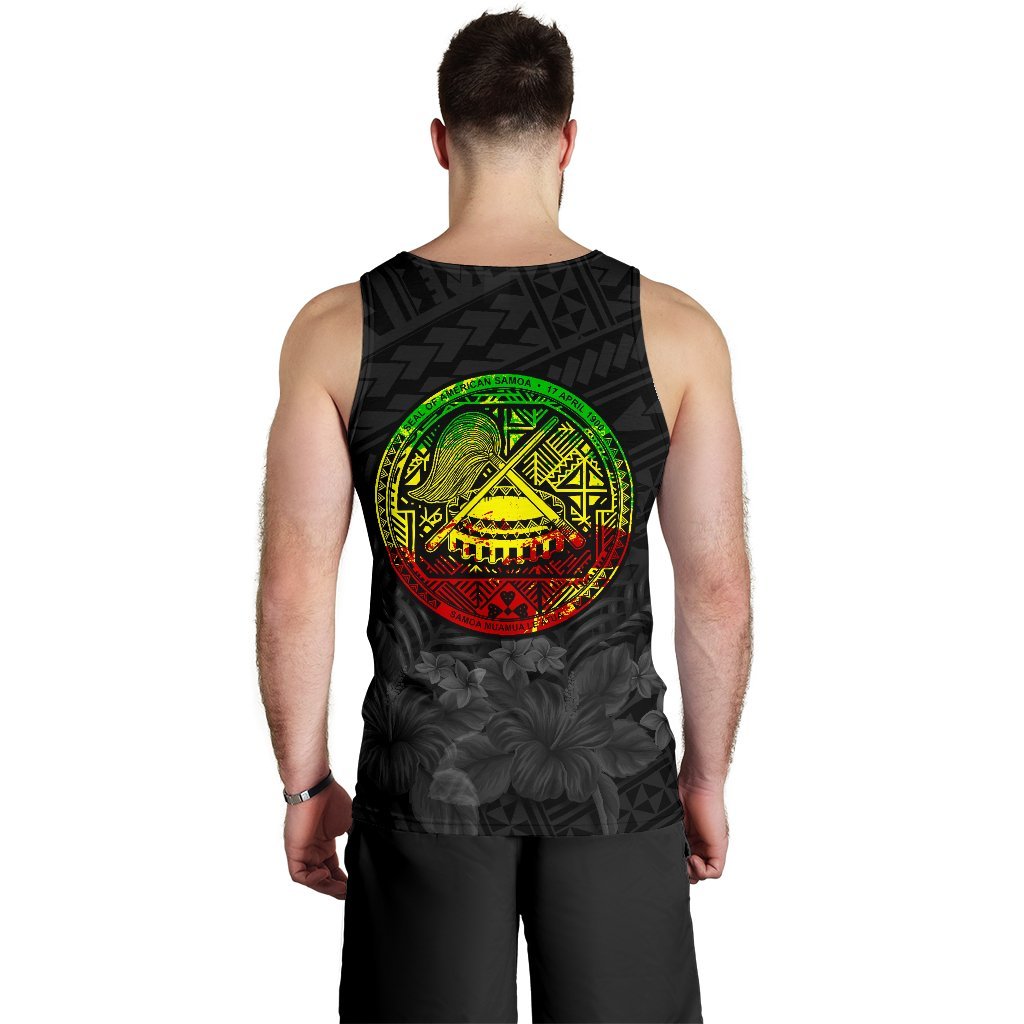 American Samoa Eagle With Seal Men Tank Top Rasta - Vibe Hoodie Shop