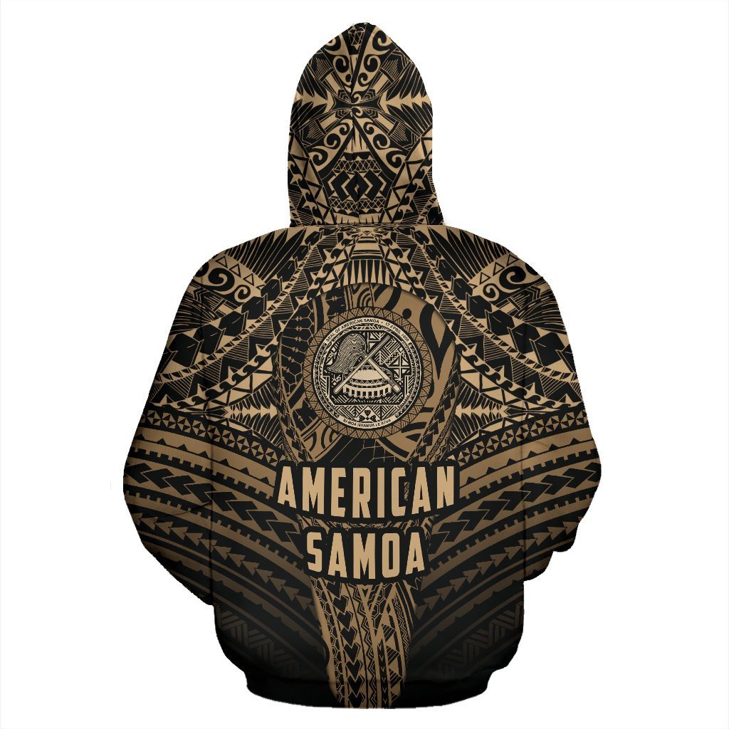 American Samoa Hoodie Polynesian Tattoo Zip Hoodie - Vibe Hoodie Shop