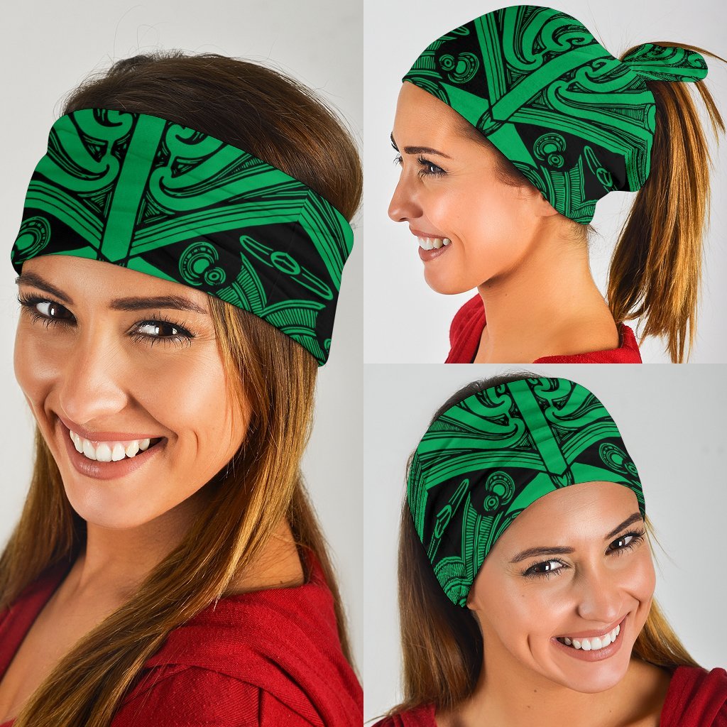 New Zealand Maori Koru Bandana 3 Pack - Green - Vibe Hoodie Shop