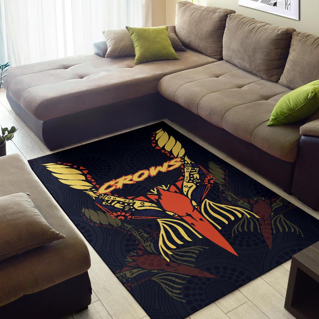 Adelaide Area Rug Simple Indigenous Crows - Vibe Hoodie Shop