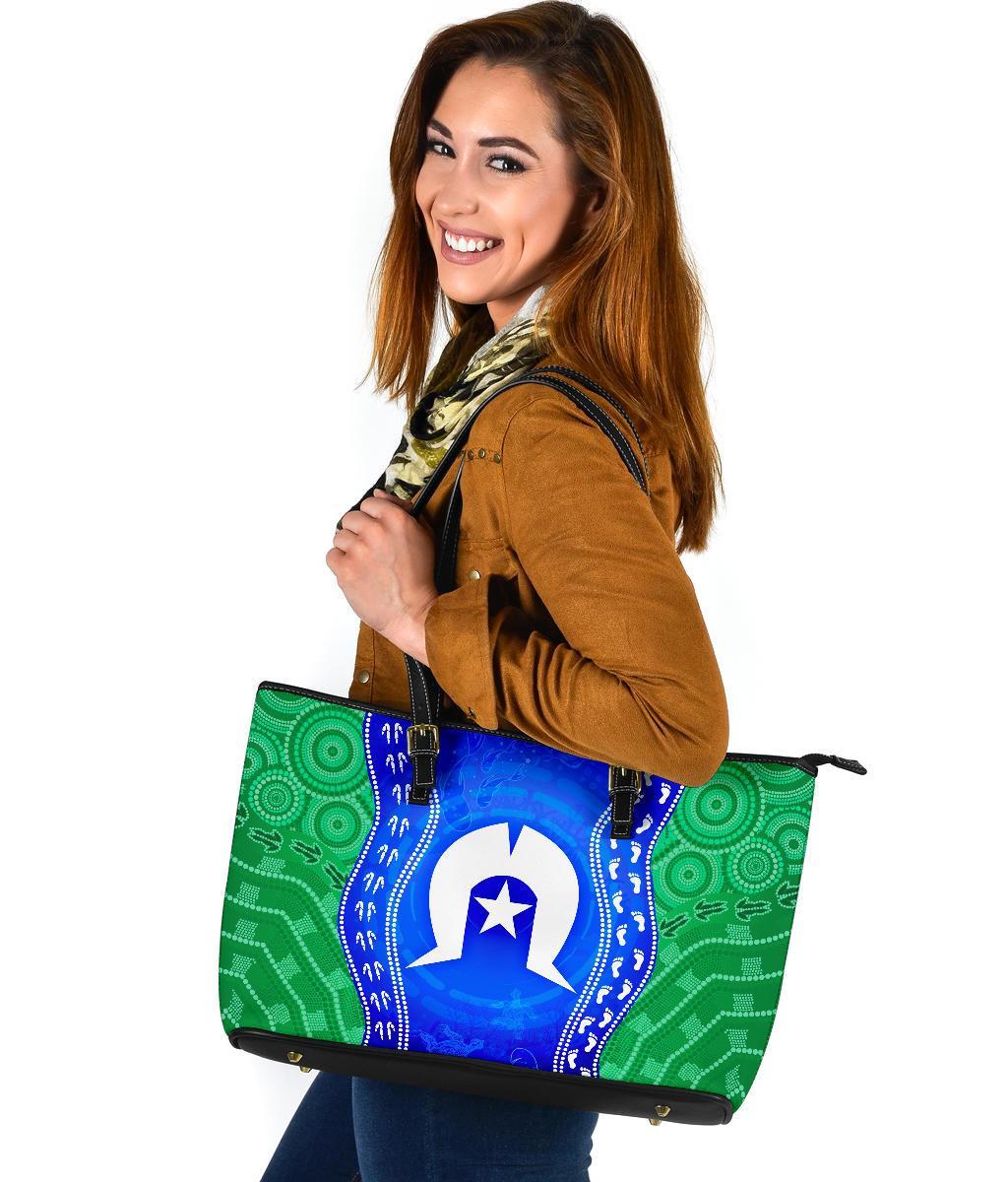 torres-strait-islanders-leather-tote-bag-torres-symbol-with-aboriginal-patterns