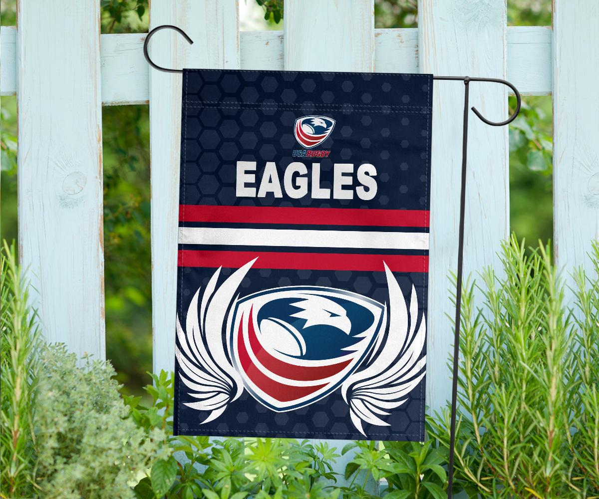 USA Rugby Flag Eagles Simple Style - Full Navy - Vibe Hoodie Shop