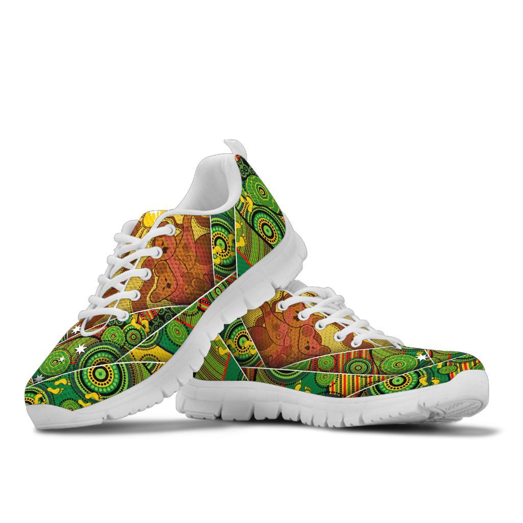 Aboriginal Sneakers - Australia Koala Shoes Indigenous Patterns - Vibe Hoodie Shop