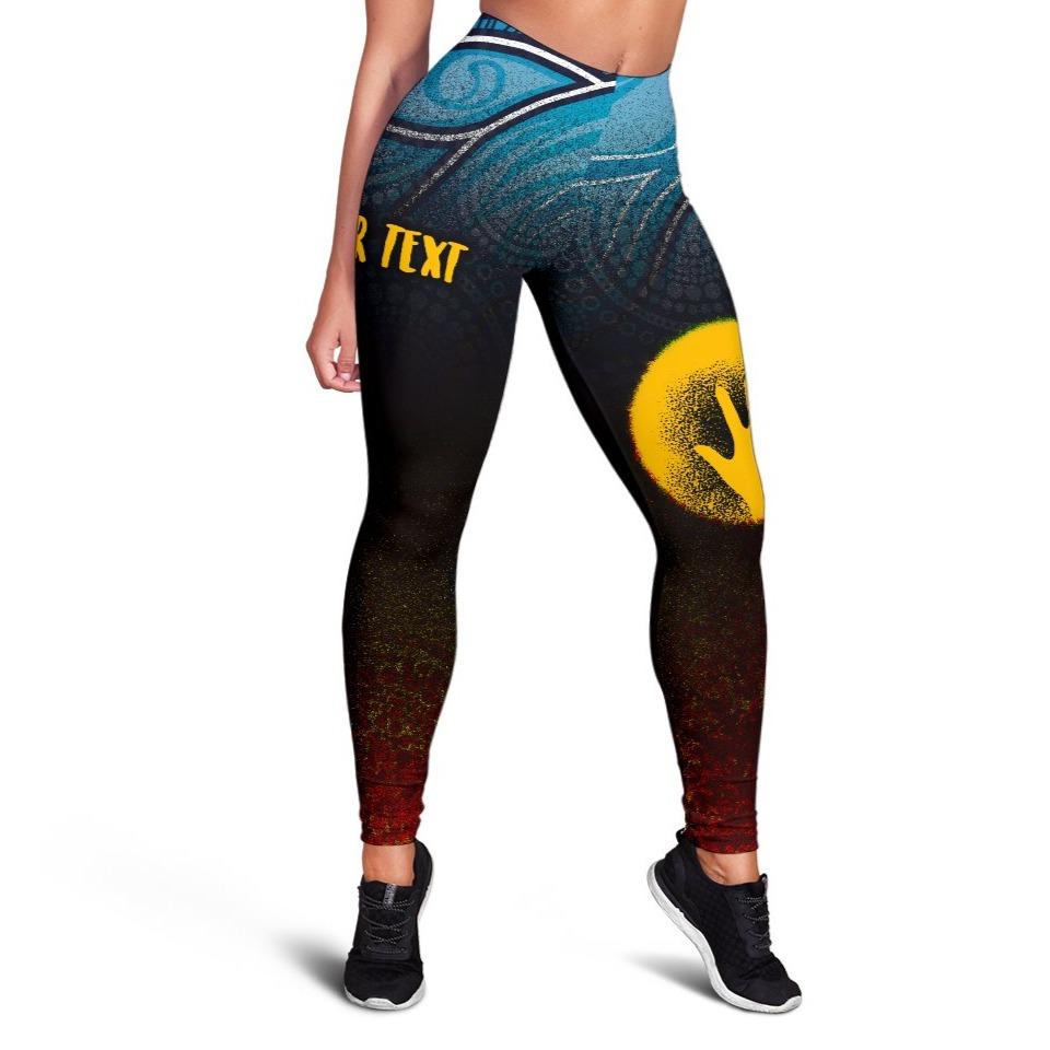 Custom Aboriginal Women's Leggings - Aboriginal and Torres Strait Islanders Flag - Vibe Hoodie Shop