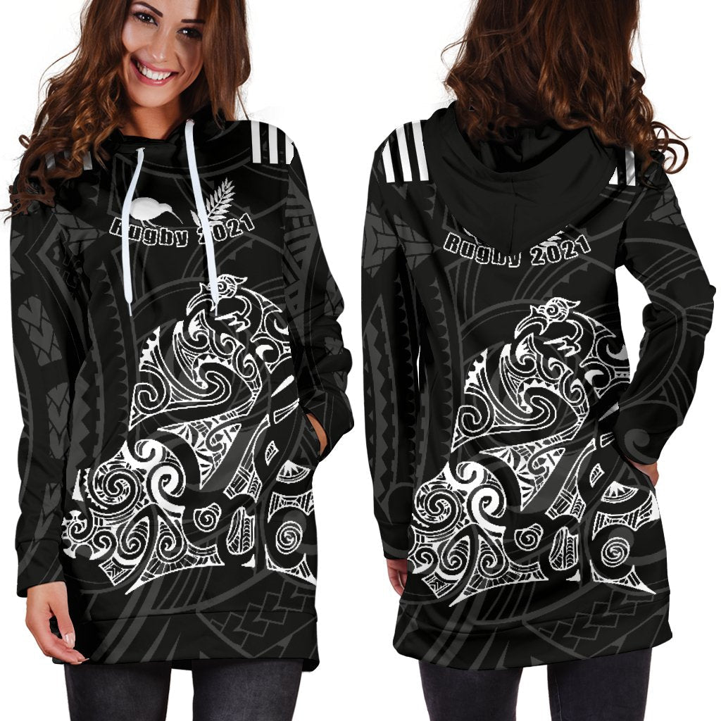 Aotearoa Super Rugby Women Hoodie Dress Maori Kiwi - Vibe Hoodie Shop