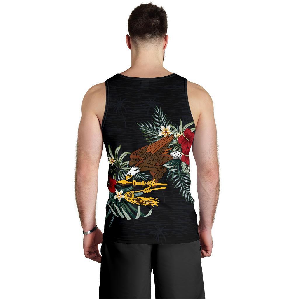 American Samoa Flag Hibiscus Men's Tank Top - Vibe Hoodie Shop